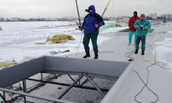 Hydroizolace střechy v zimě